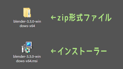 Blender zip file and installer